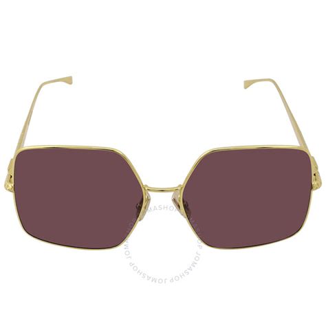 Fendi Bordeaux Square Ladies Sunglasses FF 0439/S 001 61